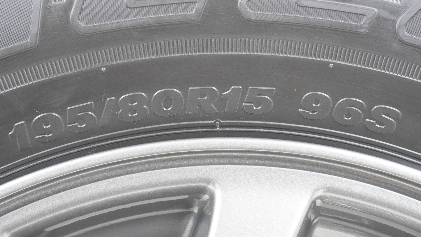 【未使用に近い】 スズキ ジムニーノマド純正ホイール 4本 15×5.5J +5 139.7-5H / 2026年製 BRIDGESTONE DUELER H/L 852 ブリヂストン デューラー 195/80R15 96S 4本