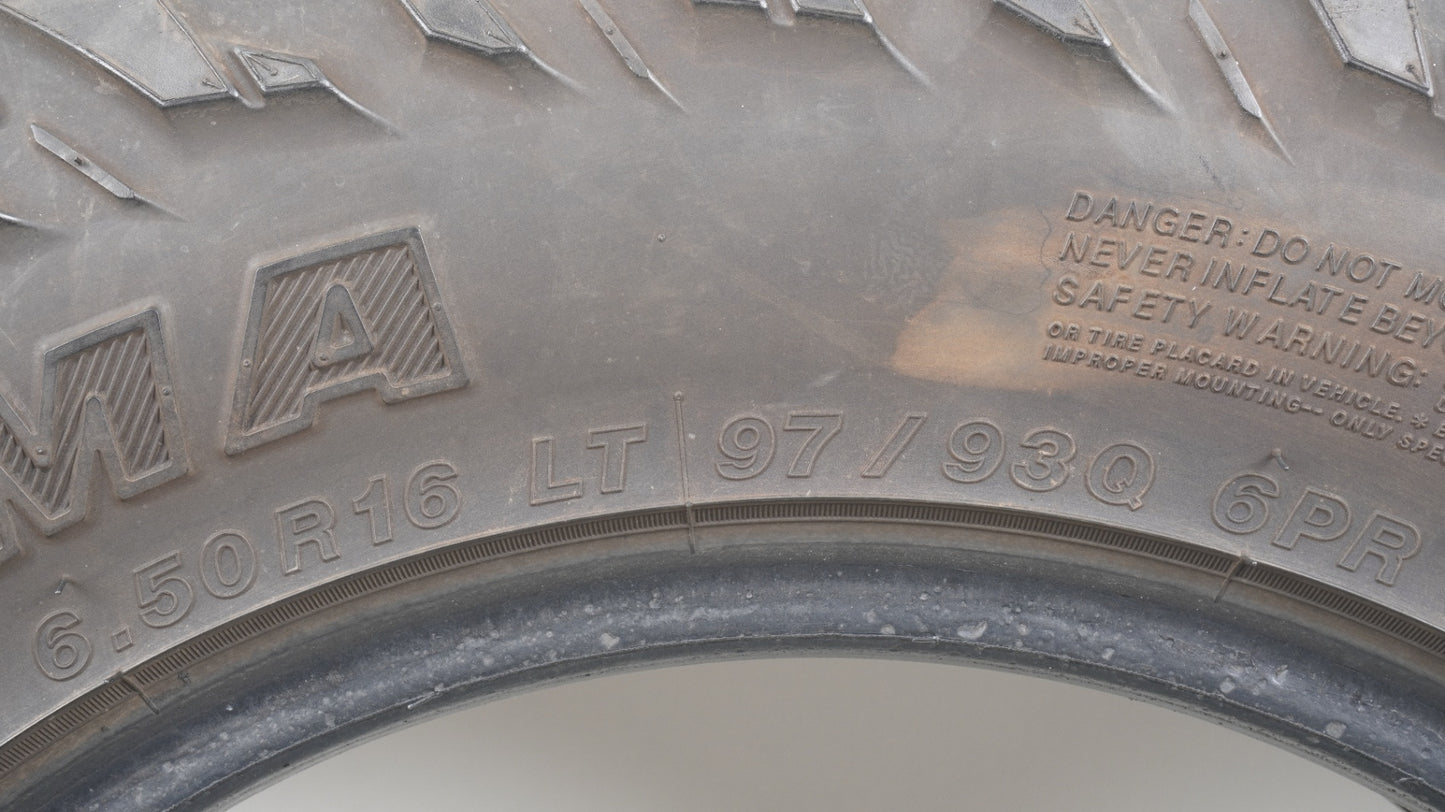 2019年製 YOKOHAMA GEOLANDAR ヨコハマ ジオランダー M/T G003 6.50R16 LT 97/93Q 6PR 4本 遊びタイヤに