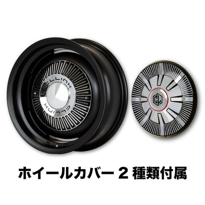 【特価新品4本】 センターカバー2種類付属 シーエルリンク ザ・ファースト The First コンプトン / ガーデナ 16×6J -5 139.7 5H マットブラック シエラ ノマド用 4本セット