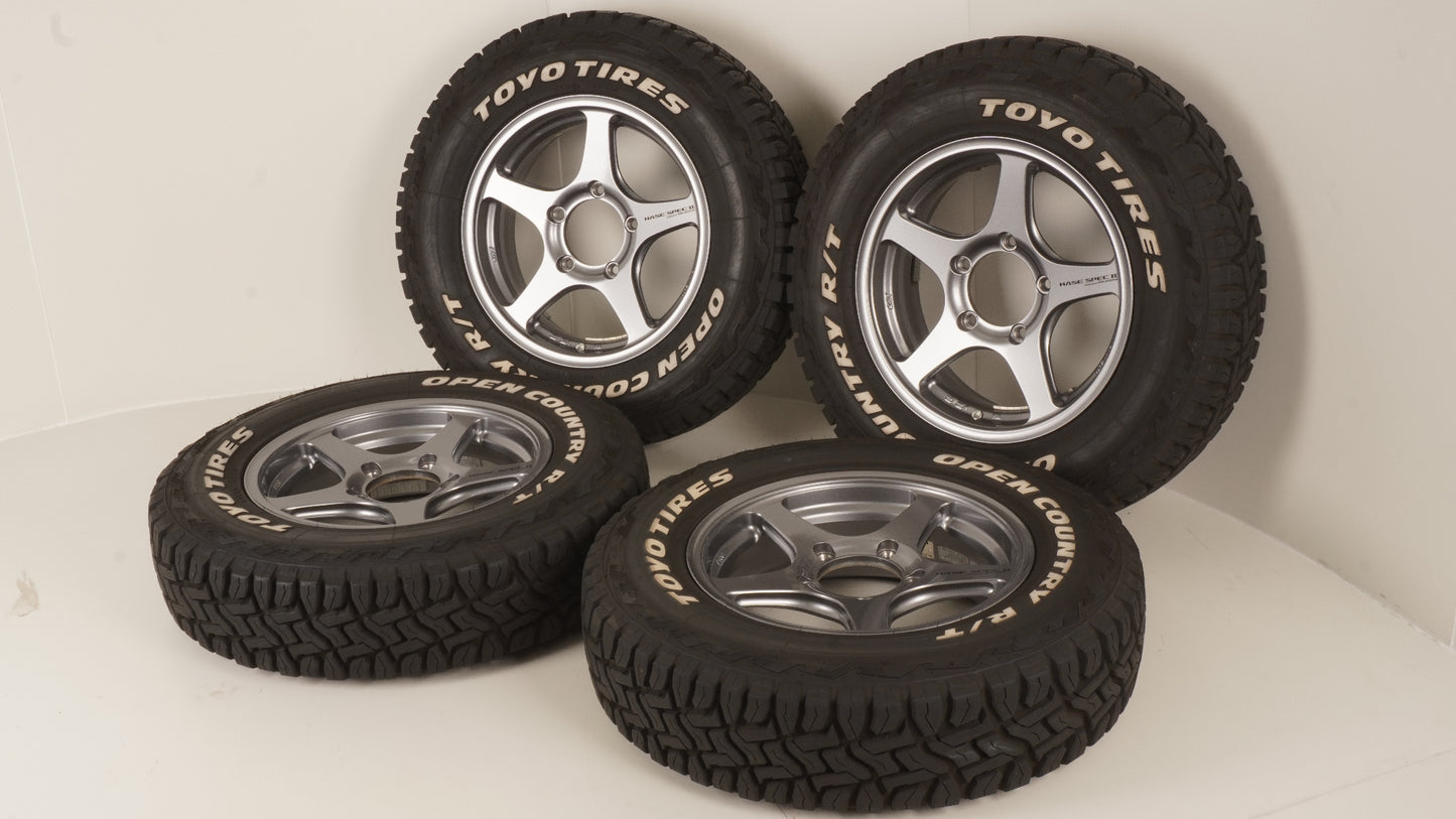 WEDS ウェッズ ADVENTURE アドベンチャー  HASE SPECⅡ ハセスペック2 LIGHT GUN METALLIC 16×5.5J +22 139.7-5H / TOYO OPENCOUNTRY オープンカントリー R/T 185/85R16 2022年製 バリ山 4本セット