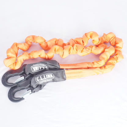 【未使用】 CLLINK シーエルリンク 牽引ロープ オレンジ 12トン 汎用 収納バッグ付き