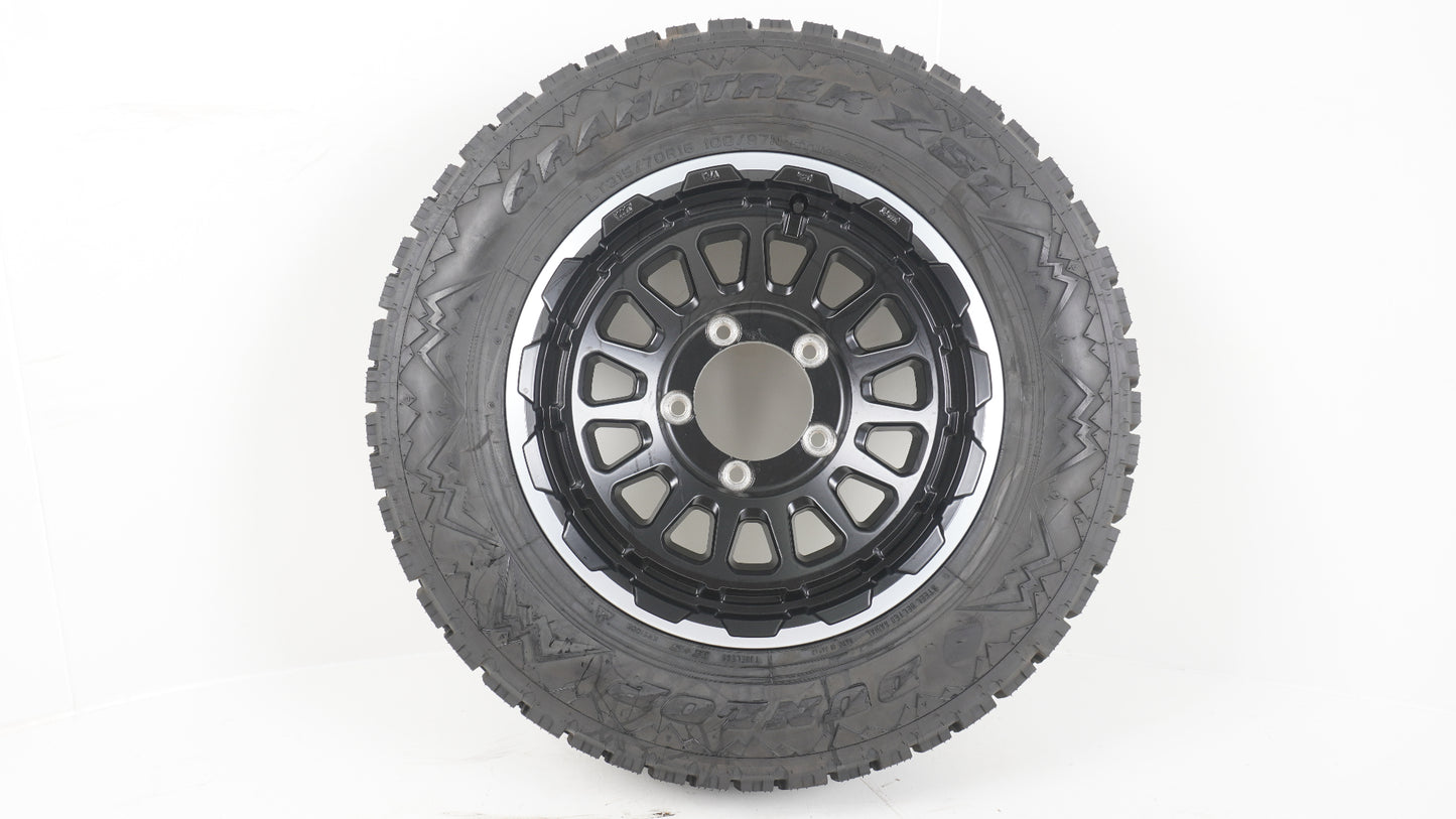 シーエルリンク ユニオンリム UNIONRIM HR MB/MC 16×5.5J +20 139.7-5H / ダンロップ グラントレック GRANDTREK XS1 215/70R16 WL ブラックレター側組み 2024年製 スタッドレス 4本セット