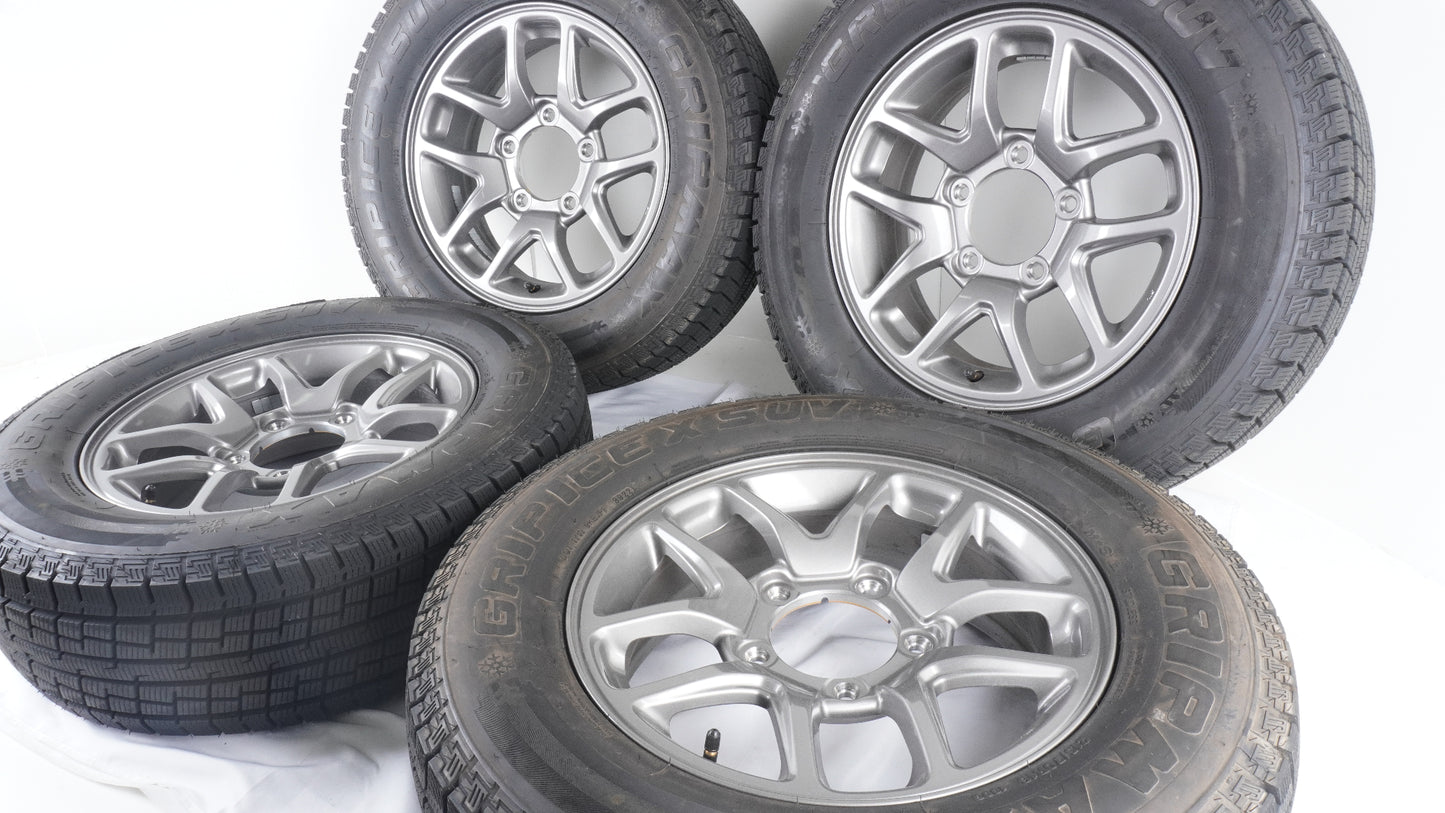 ジムニーJB64純正アルミホイール/GRIPMAX ICEX 215/70R16 2021年製 4本 バリ溝 JB64
