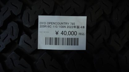 TOYO OPENCOUNTRY 785 205R16C 110/108N 2022年製 4本 オープンカントリー タイヤ