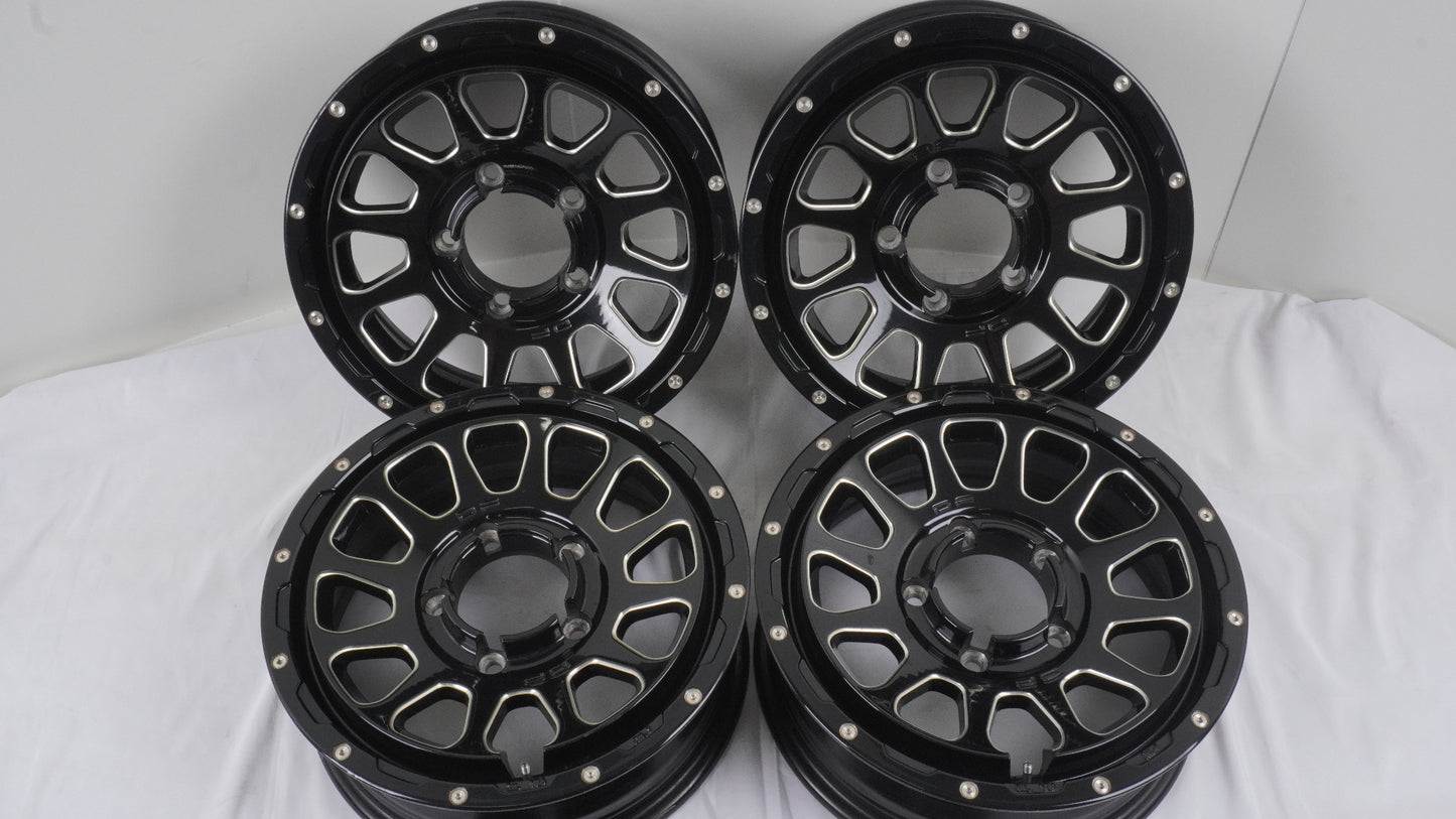 DELTA FORCE OVAL デルタフォース オーバル ブラックマシニング BLACK MACHINING 16×5.5J +20 139.7-5H 4本 ホイール