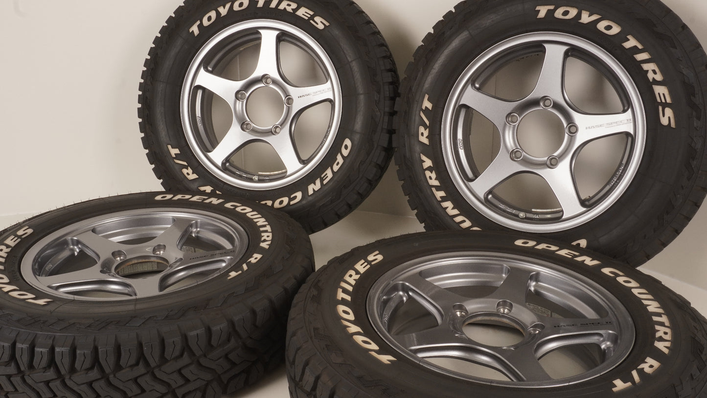 WEDS ウェッズ ADVENTURE アドベンチャー  HASE SPECⅡ ハセスペック2 LIGHT GUN METALLIC 16×5.5J +22 139.7-5H / TOYO OPENCOUNTRY オープンカントリー R/T 185/85R16 2022年製 バリ山 4本セット