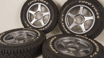 WEDS ウェッズ ADVENTURE アドベンチャー  HASE SPECⅡ ハセスペック2 LIGHT GUN METALLIC 16×5.5J +22 139.7-5H / TOYO OPENCOUNTRY オープンカントリー R/T 185/85R16 2022年製 バリ山 4本セット