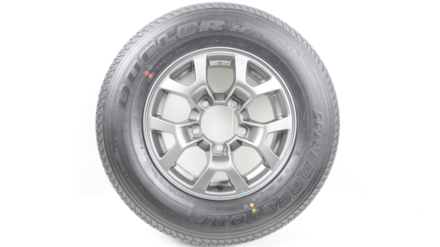 【未使用に近い】 スズキ ジムニーノマド純正ホイール 4本 15×5.5J +5 139.7-5H / 2026年製 BRIDGESTONE DUELER H/L 852 ブリヂストン デューラー 195/80R15 96S 4本