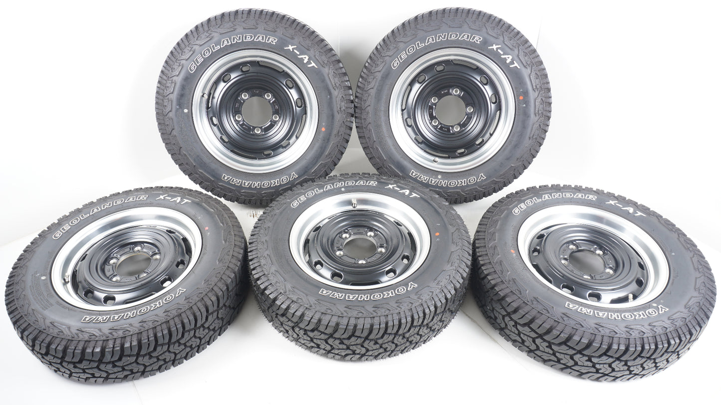 シーエルリンク ユニオンリム UNIONRIM TX MB/MC 16×5.5J +20 139.7-5H / 2024年製 YOKOHAMA GEOLANDAR X-AT G016 ヨコハマ ジオランダー 195R16C 104/102Q OWL ホワイトレター 5本 タイヤホイール