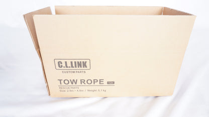 CLLINK シーエルリンク 牽引ロープ 12t 収納バッグ付き グレー 汎用