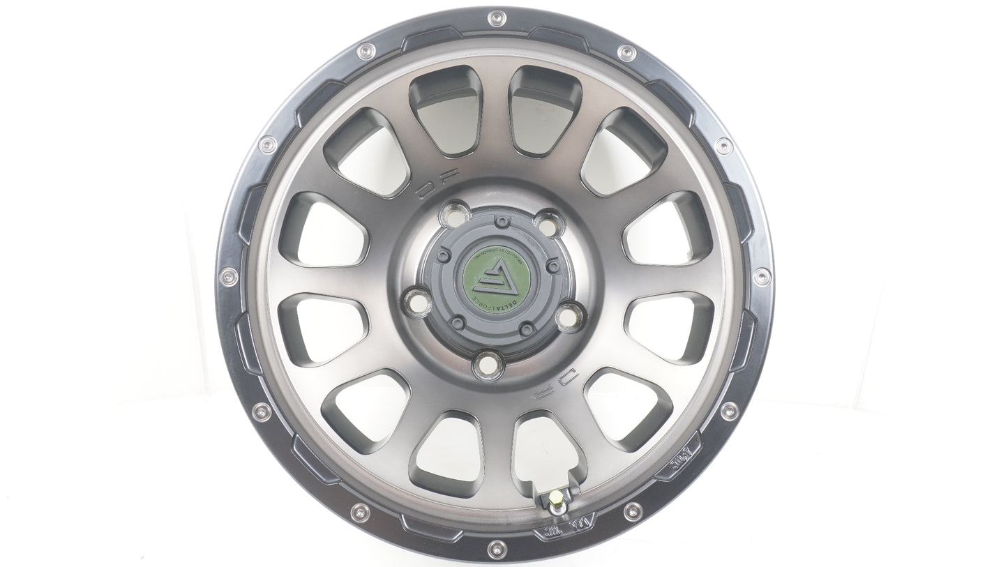 DELTAFORCE OVAL For JIMNY NOMADE / SIERRA デルタフォース オーバル MONOBLOCK / 16×6.0J -5 139.7-5H MAT SMOKE POLISH 4本 ホイール JB74シエラ JC74ノマド