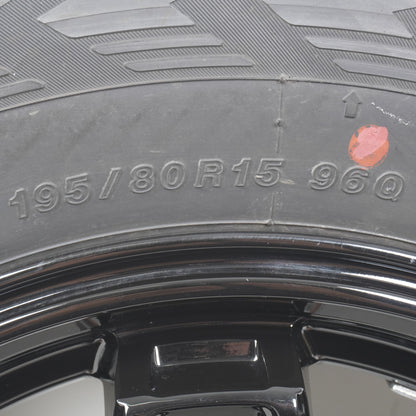 【バリ山】 2024年製 195/80R15 アイスガード G075 / ウェッズ キーラー WEDS KEELER 1560 ±0 139.7-5H 4本 スタッドレス