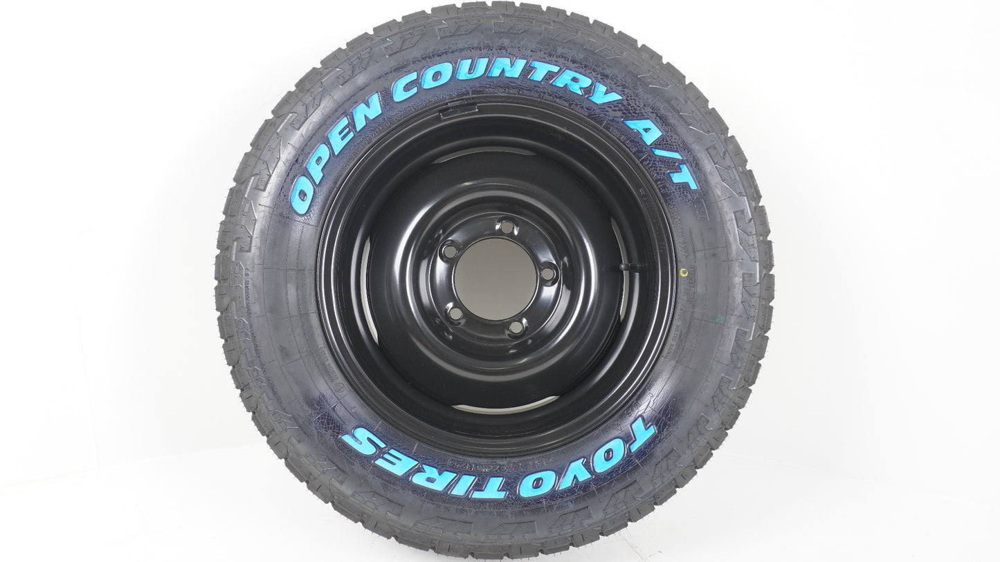 シーエルリンク オールドスタイルスチールホイール MB マットブラック 16×6J -5 139.7-5H / TOYO OPENCOUNTRY A/T3 WL 215/70R16 100T タイヤホイール5本セット