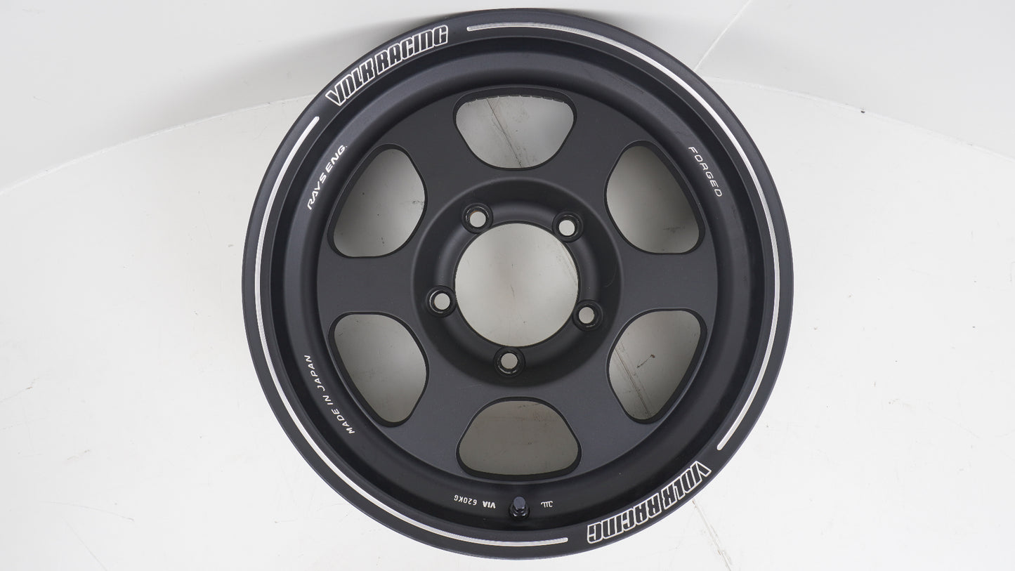 美品 鍛造 RAYS VOLK RACING TE37XT for J BC FORGED レイズ ボルクレーシング ブラストブラック 5本セット 16×6J -5 139.7 5H 5本 ホイール