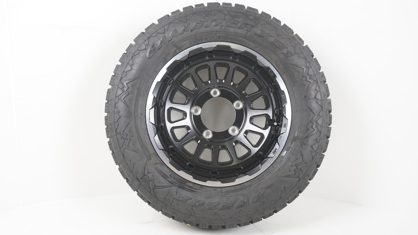 シーエルリンク ユニオンリム UNIONRIM HR MB/MC 16×5.5J +20 139.7-5H / ダンロップ グラントレック GRANDTREK XS1 215/70R16 WL ブラックレター側組み 2024年製 スタッドレス 4本セット