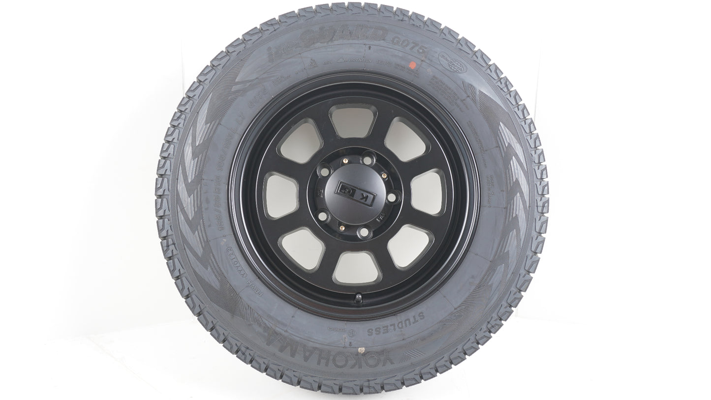 KG KW01-01 16×5.5J +22 139.7-5H / YOKOHAMA iceGUARD G075 ヨコハマ アイスガード 185/85R16 4本 2022年製 バリ山 スタッドレス タイヤホイールセット