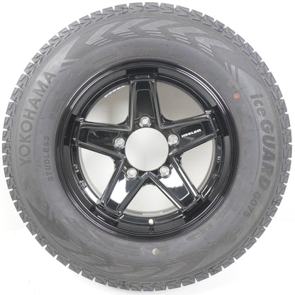 【バリ山】 2024年製 195/80R15 アイスガード G075 / ウェッズ キーラー WEDS KEELER 1560 ±0 139.7-5H 4本 スタッドレス