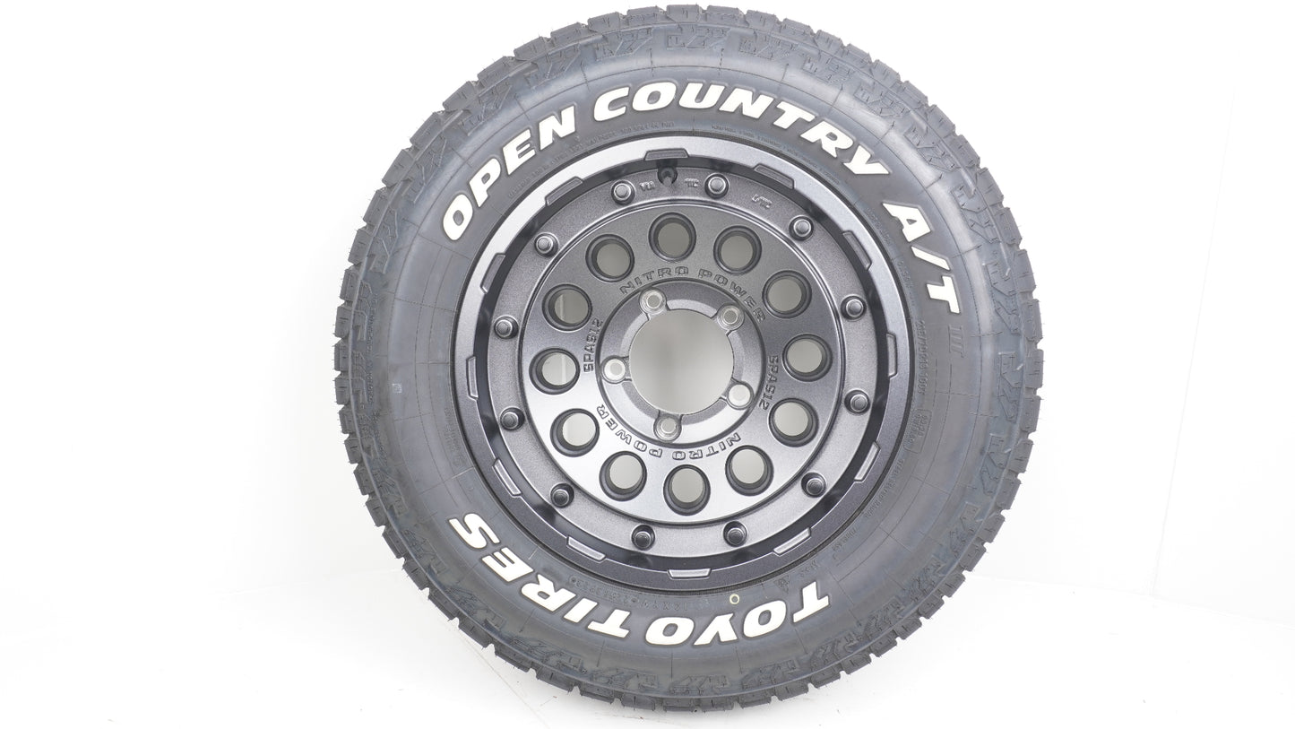 MID ナイトロパワー H12 ショットガン 16×6J -5 139.7-5H / TOYO OPEN COUNTRY AT3 215/70/16 100T WL 1本 オープンカントリースペアに タイヤホイールセット