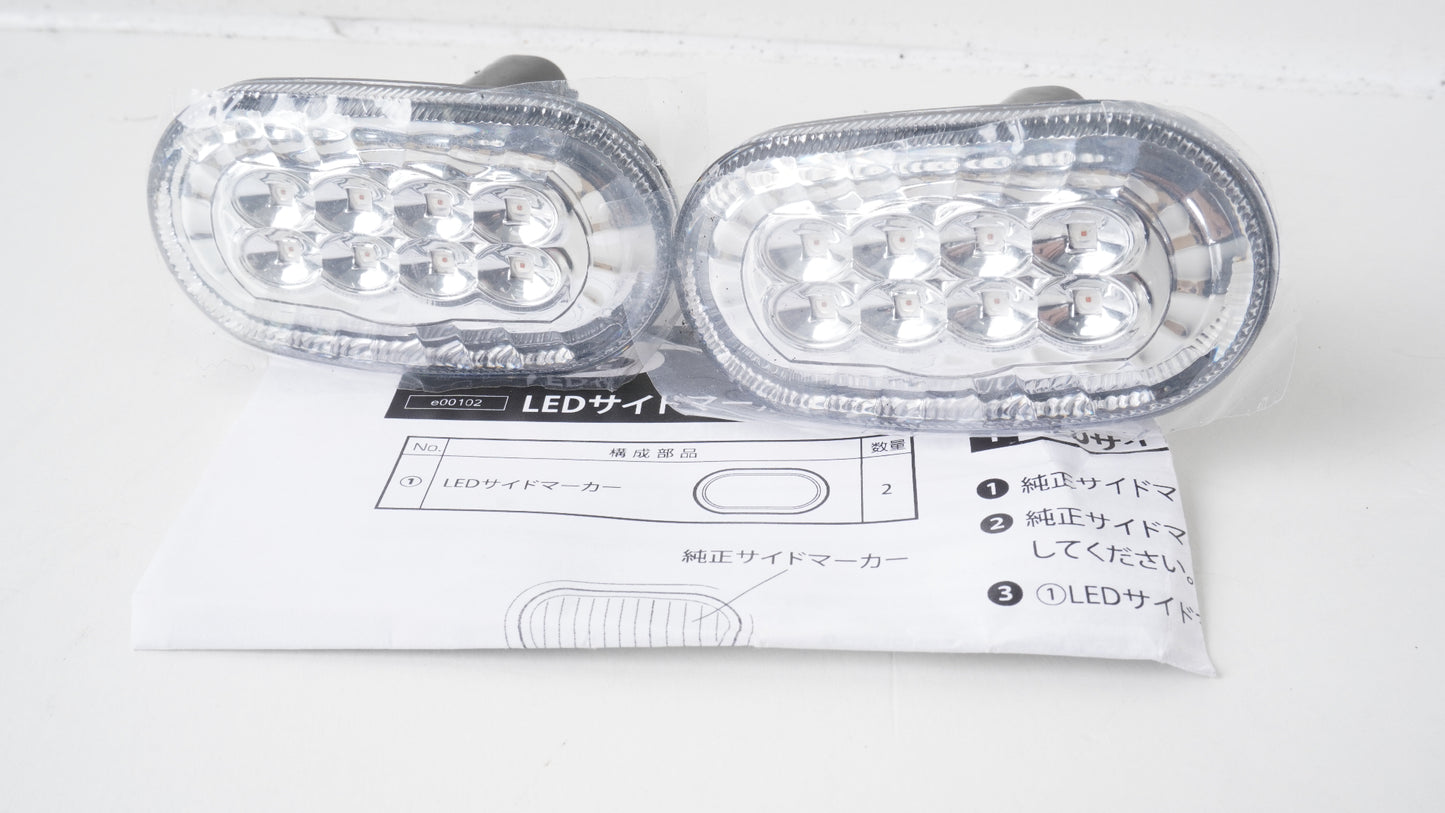 ショウワガレージ LEDサイドマーカー タイプ1 ジムニー JB64 シエラ JB74 ノマド JC74 クリア インナークローム 2個セット