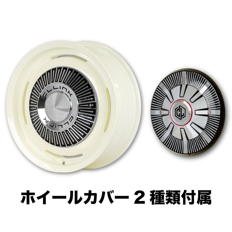 【特価新品4本】 センターカバー2種類付属 シーエルリンク ザ・ファースト The First コンプトン / ガーデナ 16×5.5J +20 139.7 5H ヴィンテージホワイト ジムニー用 4本セット