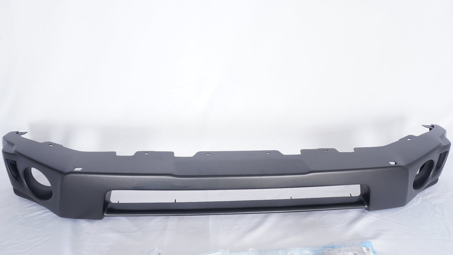 未使用品 ショウワガレージ ABSフロントバンパースポイラー 塗装済み(シボブラック) E00601 JC用穴あり シエラ JB74 ノマド JC74 バンパー / E00039 スキッドプレート付 シルバー