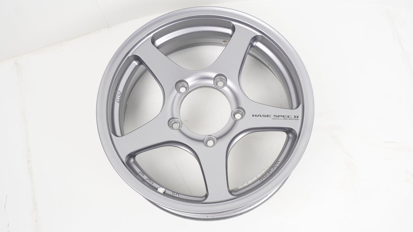 美品 軽量 5.87kg WEDS  ADVENTURE HASE SPECⅡウェッズ アドベンチャー  ハセスペック2 LIGHT GUN METALLIC 16×5.5J +22 139.7-5H 4本 ホイール