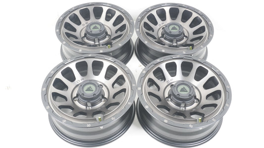 DELTAFORCE OVAL For JIMNY NOMADE / SIERRA デルタフォース オーバル MONOBLOCK / 16×6.0J -5 139.7-5H MAT SMOKE POLISH 4本 ホイール JB74シエラ JC74ノマド