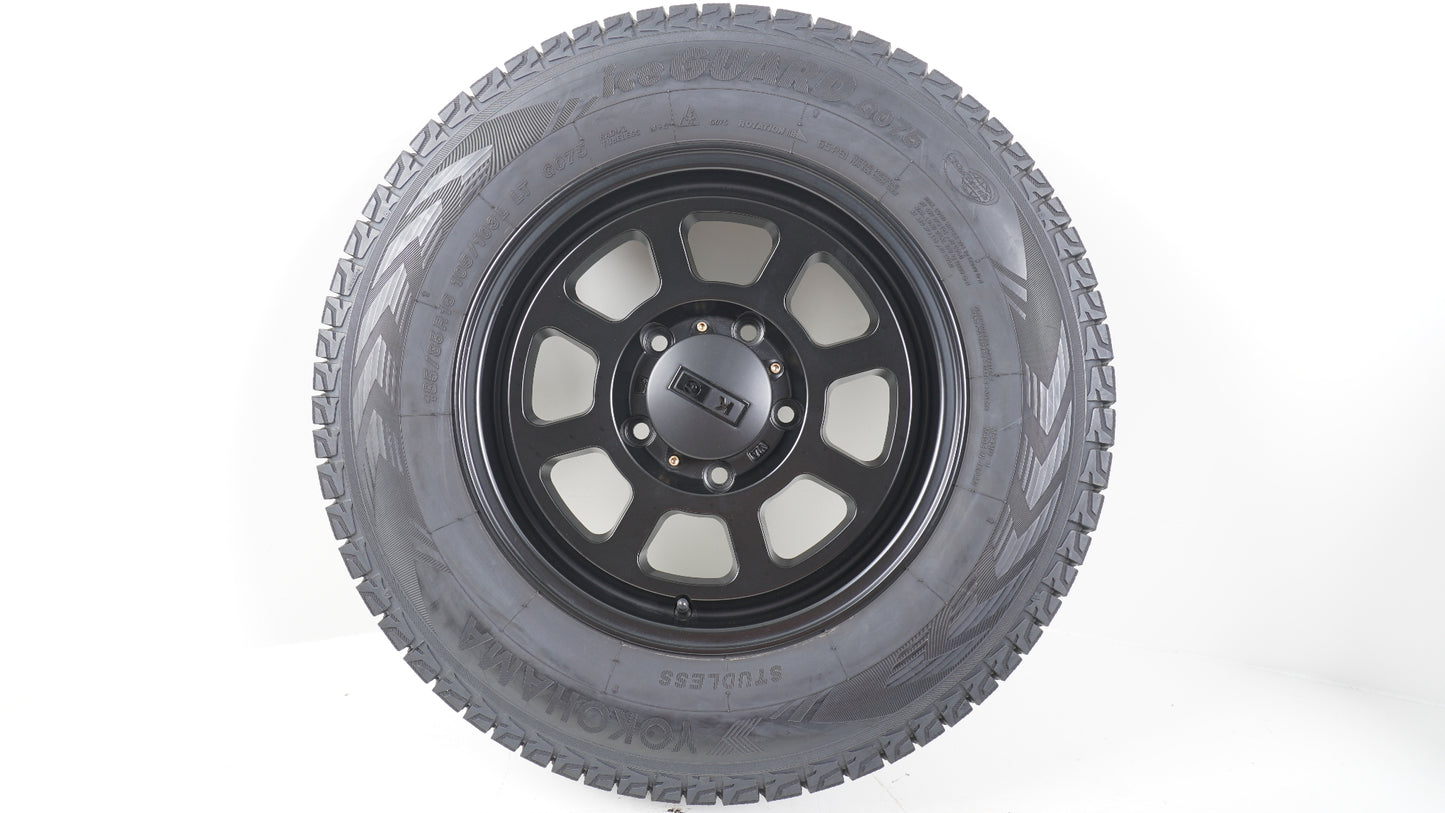 KG KW01-01 16×5.5J +22 139.7-5H / YOKOHAMA iceGUARD G075 ヨコハマ アイスガード 185/85R16 4本 2022年製 バリ山 スタッドレス タイヤホイールセット