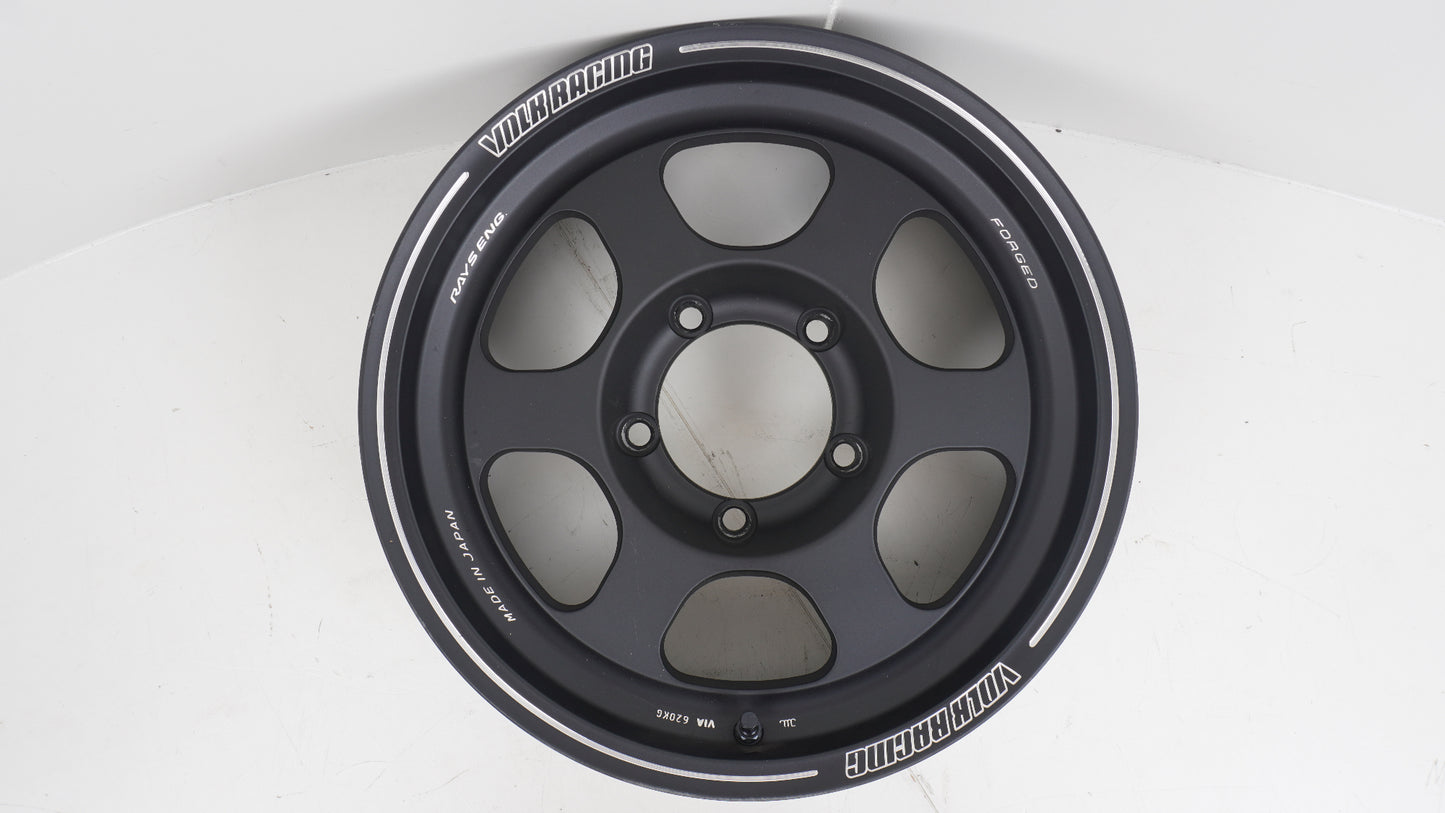 美品 鍛造 RAYS VOLK RACING TE37XT for J BC FORGED レイズ ボルクレーシング ブラストブラック 5本セット 16×6J -5 139.7 5H 5本 ホイール