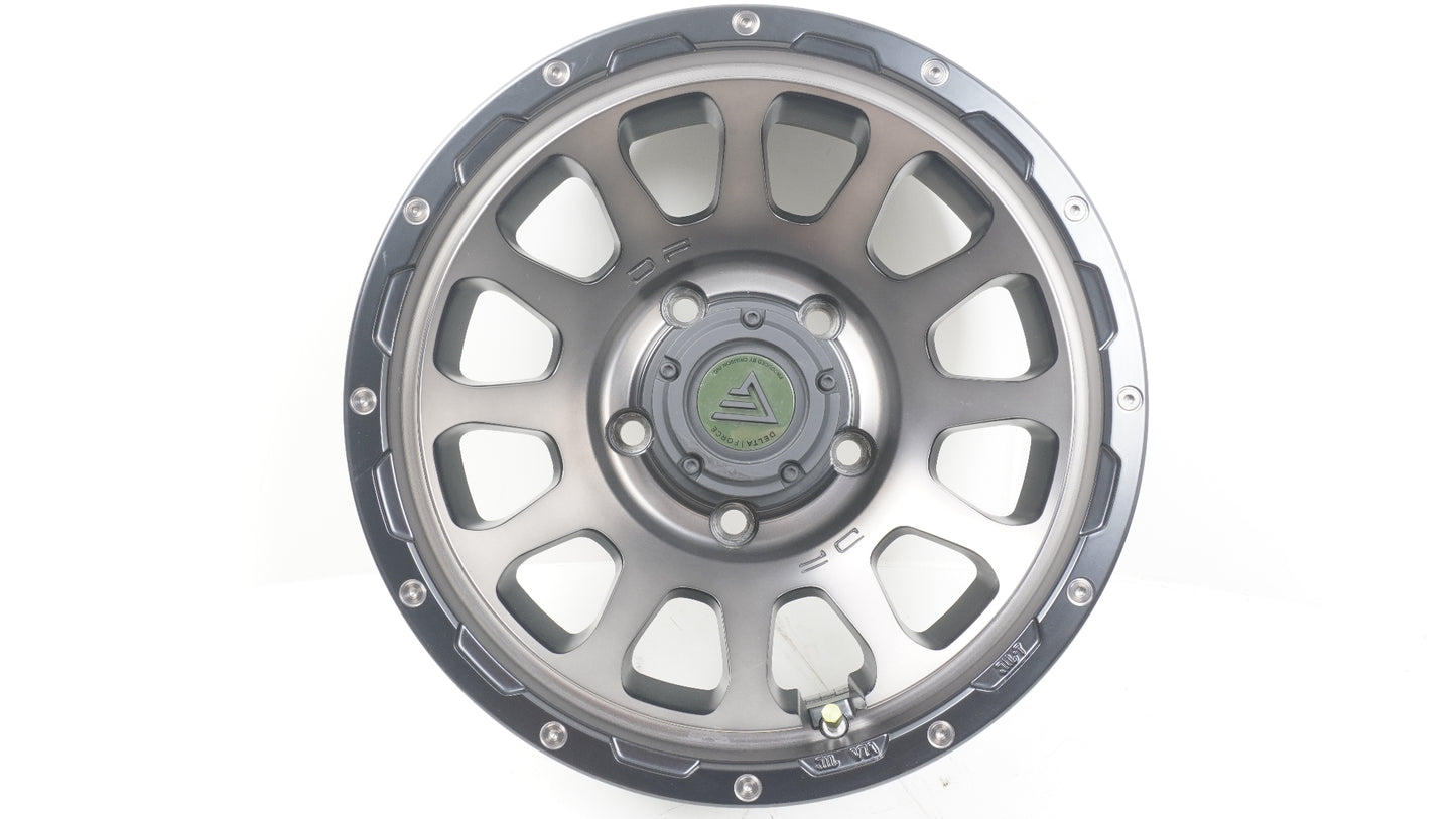 DELTAFORCE OVAL For JIMNY NOMADE / SIERRA デルタフォース オーバル MONOBLOCK / 16×6.0J -5 139.7-5H MAT SMOKE POLISH 4本 ホイール JB74シエラ JC74ノマド