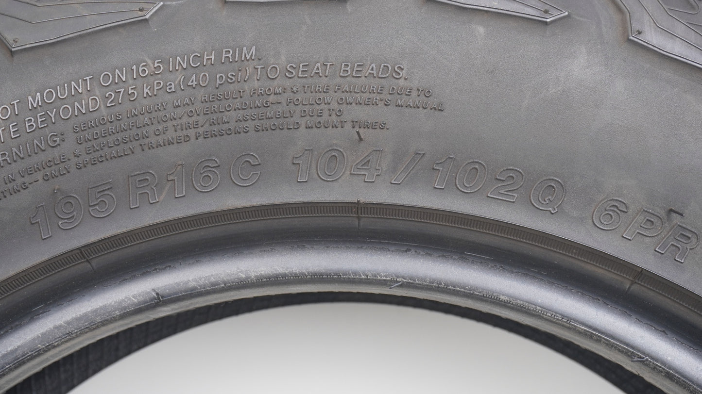 20年製 YOKOHAMA GEOLANDAR X-AT ヨコハマ ジオランダー ブラックレター仕様 195R16 4本 タイヤ