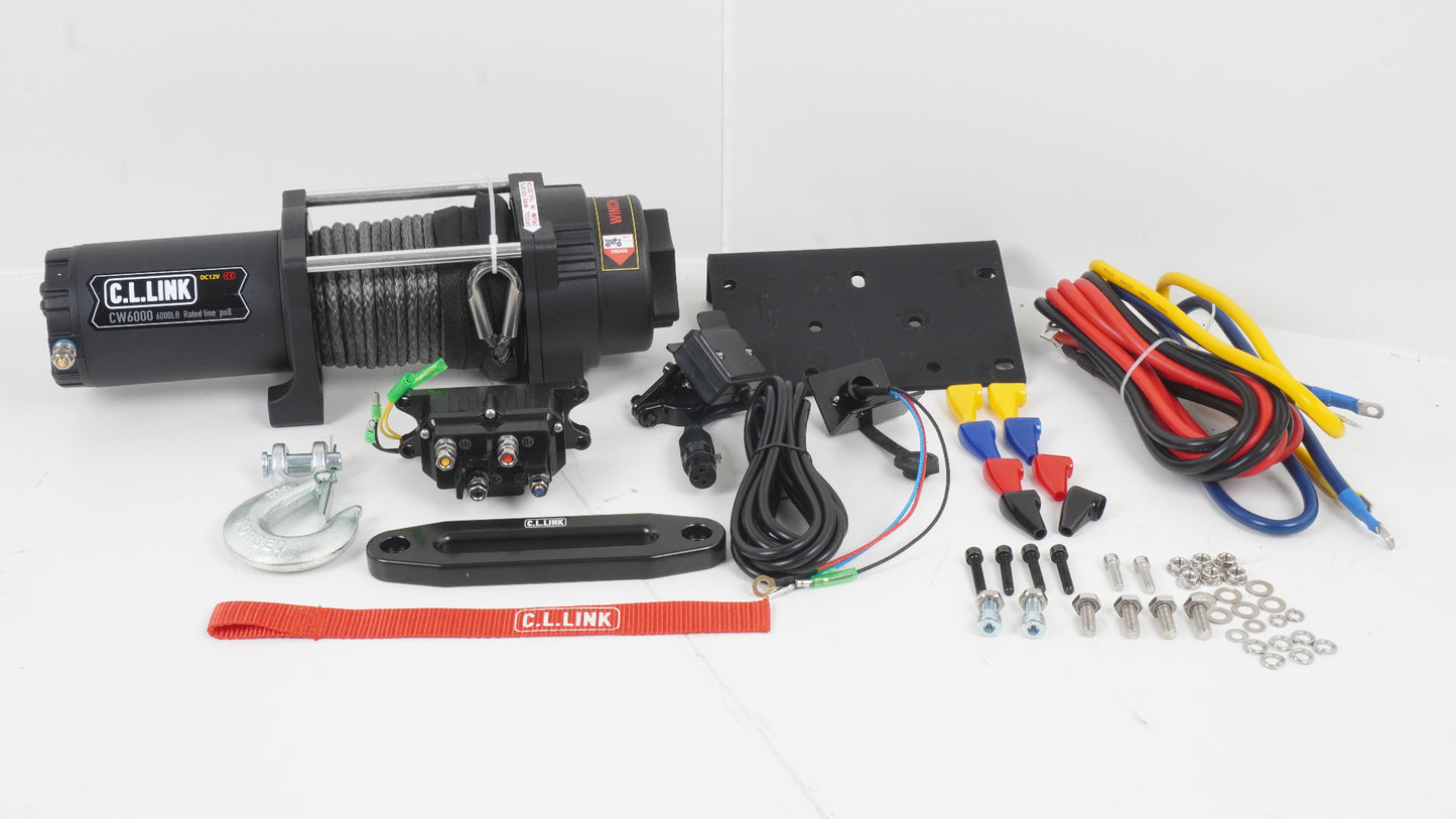 シーエルリンク 6000lbs 電動ウインチファイバーロープ仕様