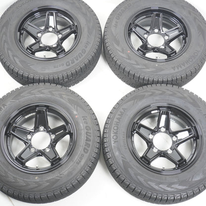 【バリ山】 2024年製 195/80R15 アイスガード G075 / ウェッズ キーラー WEDS KEELER 1560 ±0 139.7-5H 4本 スタッドレス