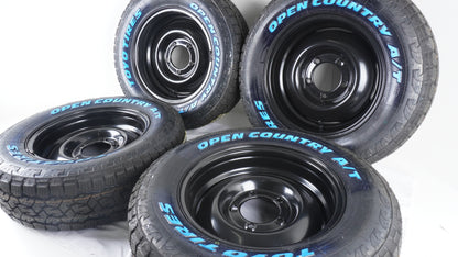 オールドスタイルスチールホイール BL 16×６J  TOYO AT3WL 215/70R16 タイヤセット 未走行品 JB64