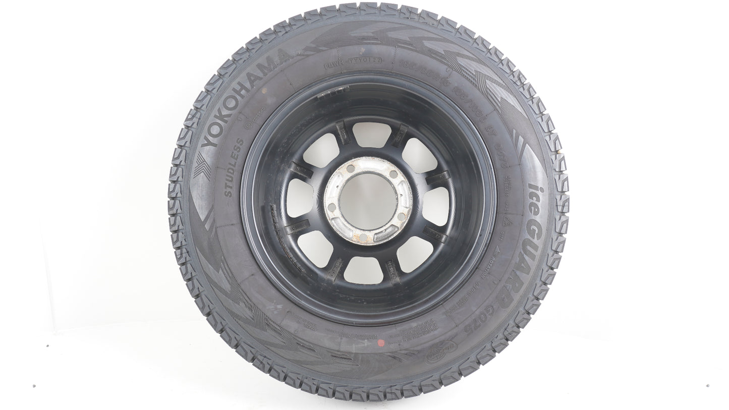KG KW01-01 16×5.5J +22 139.7-5H / YOKOHAMA iceGUARD G075 ヨコハマ アイスガード 185/85R16 4本 2022年製 バリ山 スタッドレス タイヤホイールセット