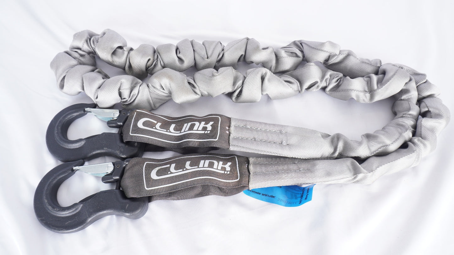 CLLINK シーエルリンク 牽引ロープ12t グレー 収納バッグ付き 汎用