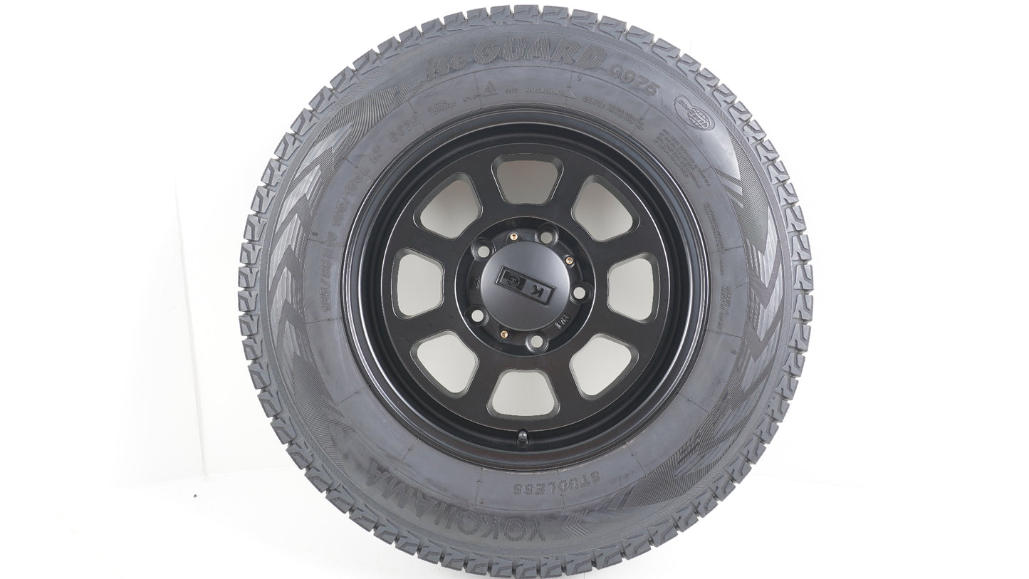 KG KW01-01 16×5.5J +22 139.7-5H / YOKOHAMA iceGUARD G075 ヨコハマ アイスガード 185/85R16 4本 2022年製 バリ山 スタッドレス タイヤホイールセット