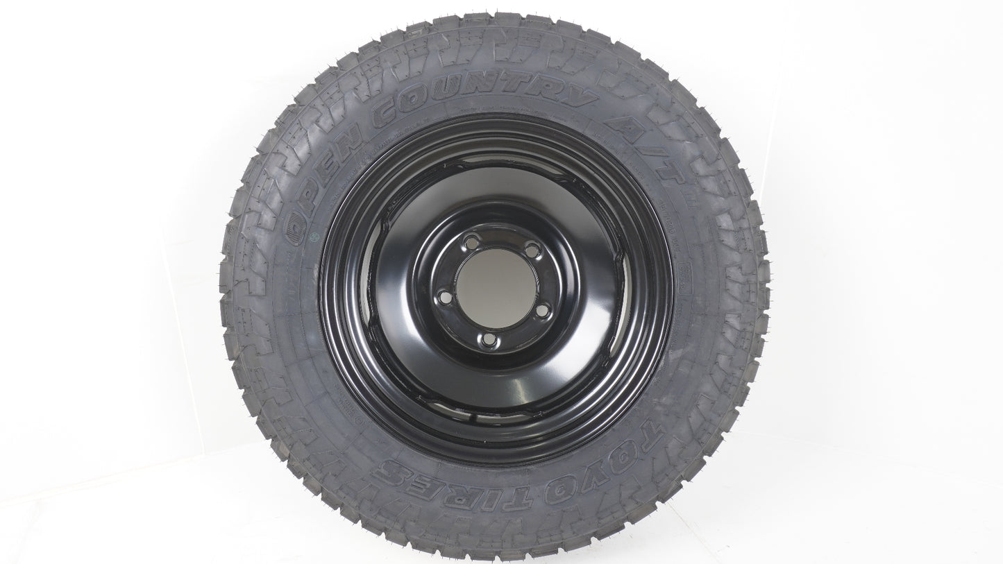 シーエルリンク オールドスタイルスチールホイール MB マットブラック 16×6J -5 139.7-5H / TOYO OPENCOUNTRY A/T3 WL 215/70R16 100T タイヤホイール5本セット