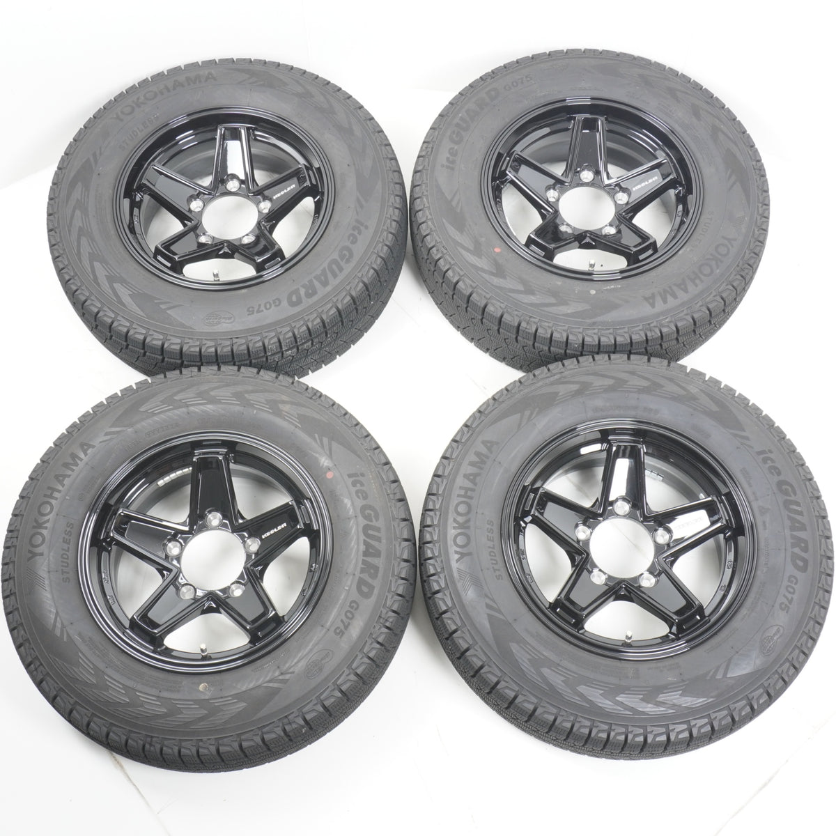 【バリ山】 2024年製 195/80R15 アイスガード G075 / ウェッズ キーラー WEDS KEELER 1560 ±0 139.7-5H 4本 スタッドレス