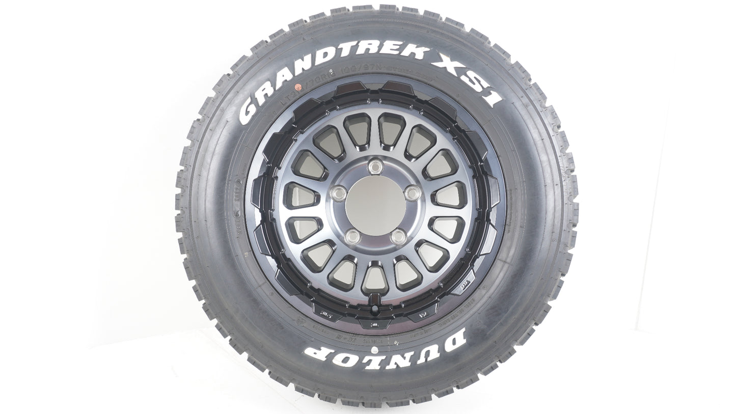 シーエルリンク ユニオンリム UNIONRIM HR 16×6.0J ±0 139.7-5H MBMSC / ダンロップ グラントレック DUNLOP GRANTREK XS1 215/70R16 4本 2024年製