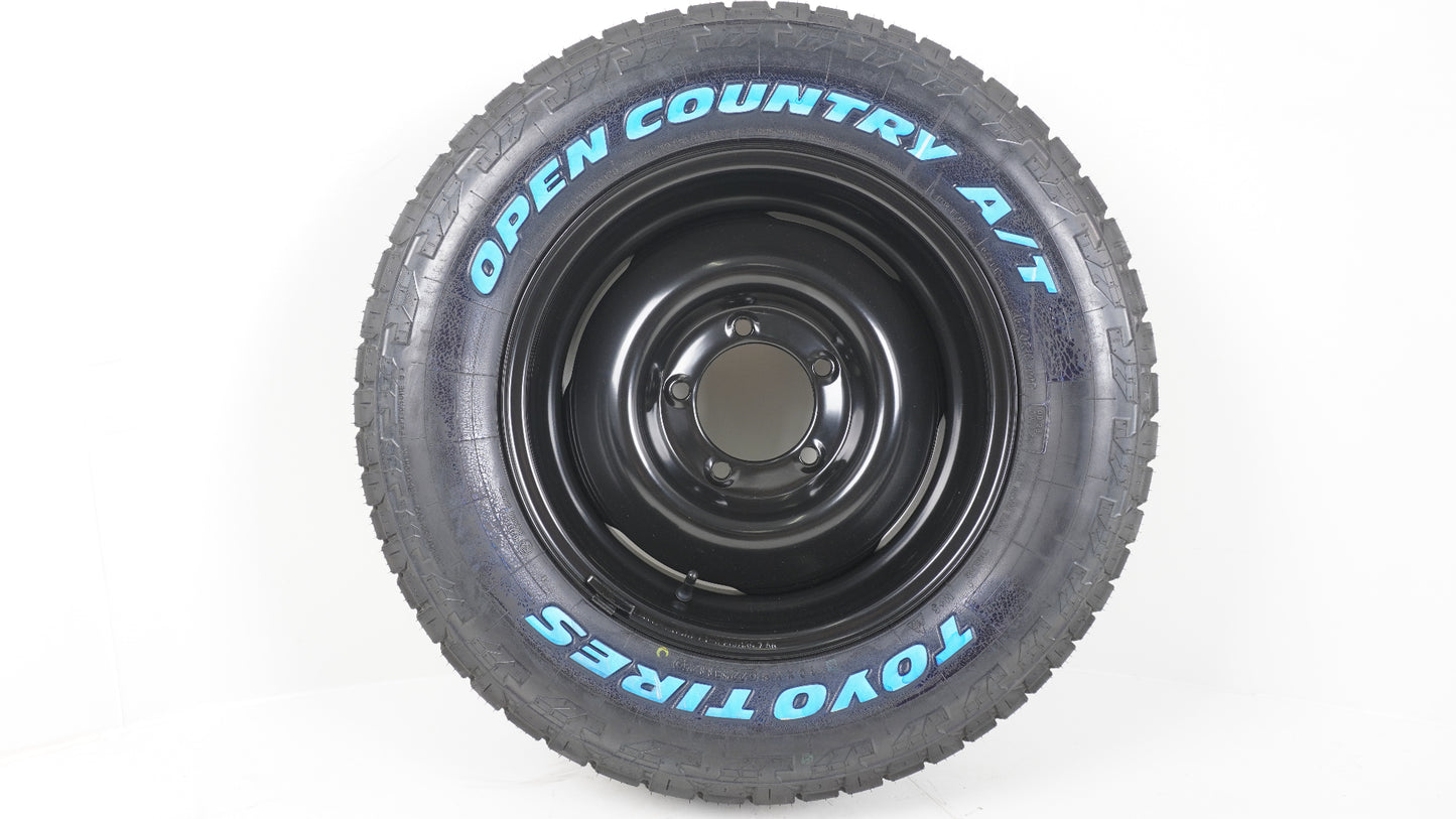 シーエルリンク オールドスタイルスチールホイール MB マットブラック 16×6J -5 139.7-5H / TOYO OPENCOUNTRY A/T3 WL 215/70R16 100T タイヤホイール5本セット