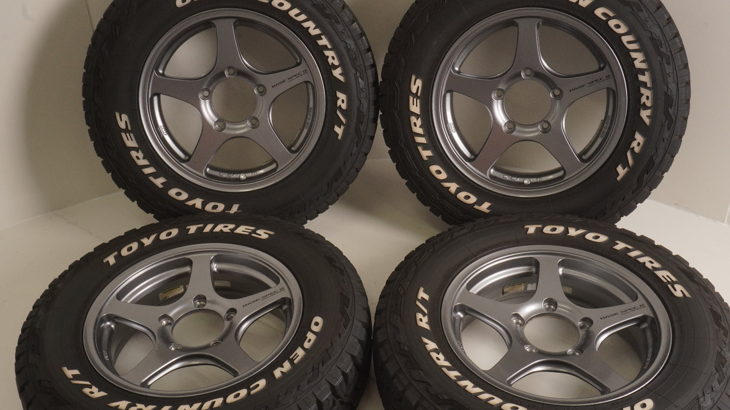 WEDS ウェッズ ADVENTURE アドベンチャー  HASE SPECⅡ ハセスペック2 LIGHT GUN METALLIC 16×5.5J +22 139.7-5H / TOYO OPENCOUNTRY オープンカントリー R/T 185/85R16 2022年製 バリ山 4本セット