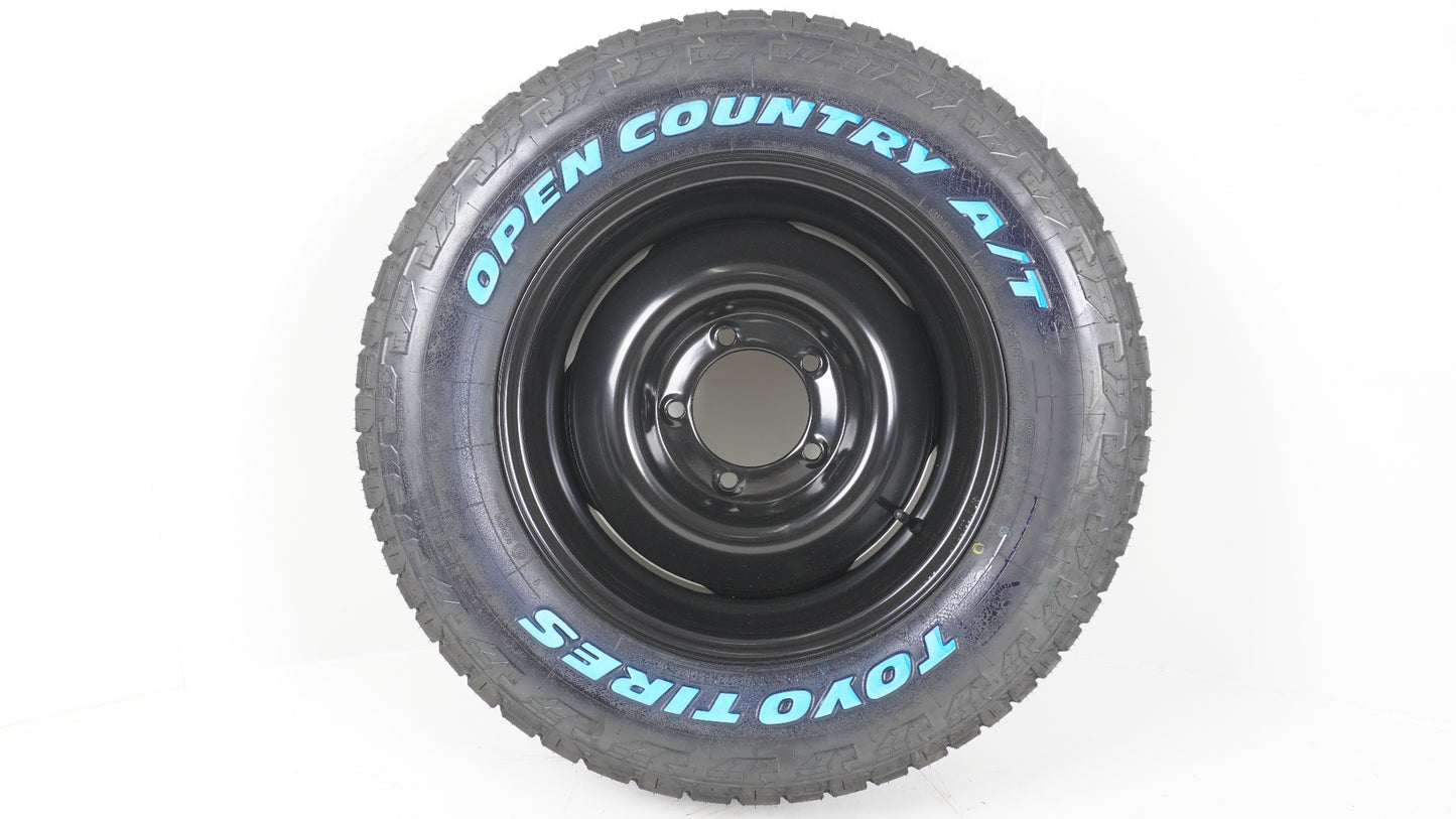 シーエルリンク オールドスタイルスチールホイール MB マットブラック 16×6J -5 139.7-5H / TOYO OPENCOUNTRY A/T3 WL 215/70R16 100T タイヤホイール5本セット
