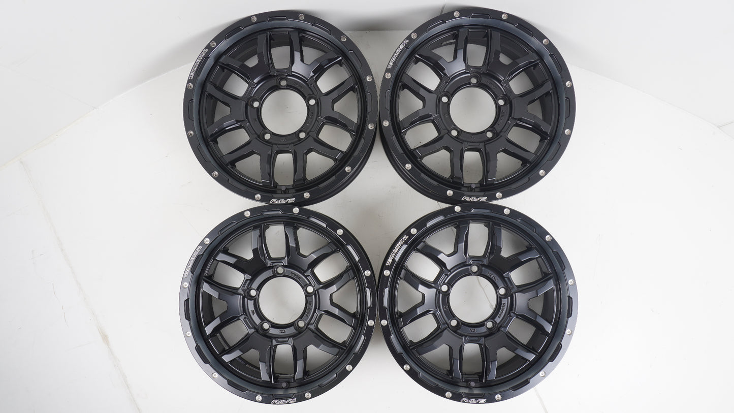 RAYS TEAMDAYTONA レイズ デイトナ F6ブースト セミグロスブラック N1 16×5.5J +20 139.7-5H 4本 ホイール