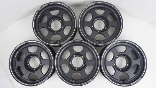 美品 鍛造 RAYS VOLK RACING TE37XT for J BC FORGED レイズ ボルクレーシング ブラストブラック 5本セット 16×6J -5 139.7 5H 5本 ホイール