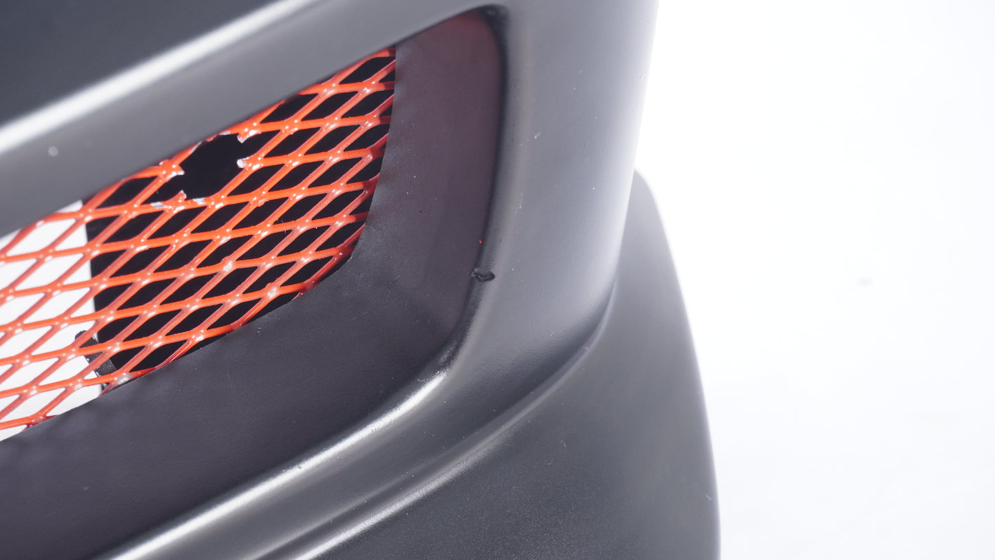 BEAST-R ビーストR JC74 JB74W クラッシュ "L-sports" エルスポーツ フロント左右セット エアロ 本体自家塗装 マットブラック メッシュ自家塗装 レッド 赤