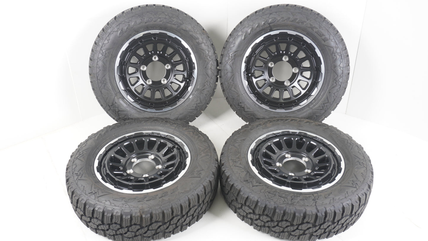 シーエルリンク ユニオンリム UNIONRIM HR MB/MC 16×5.5J +20 139.7-5H / ダンロップ グラントレック GRANDTREK XS1 215/70R16 WL ブラックレター側組み 2024年製 スタッドレス 4本セット