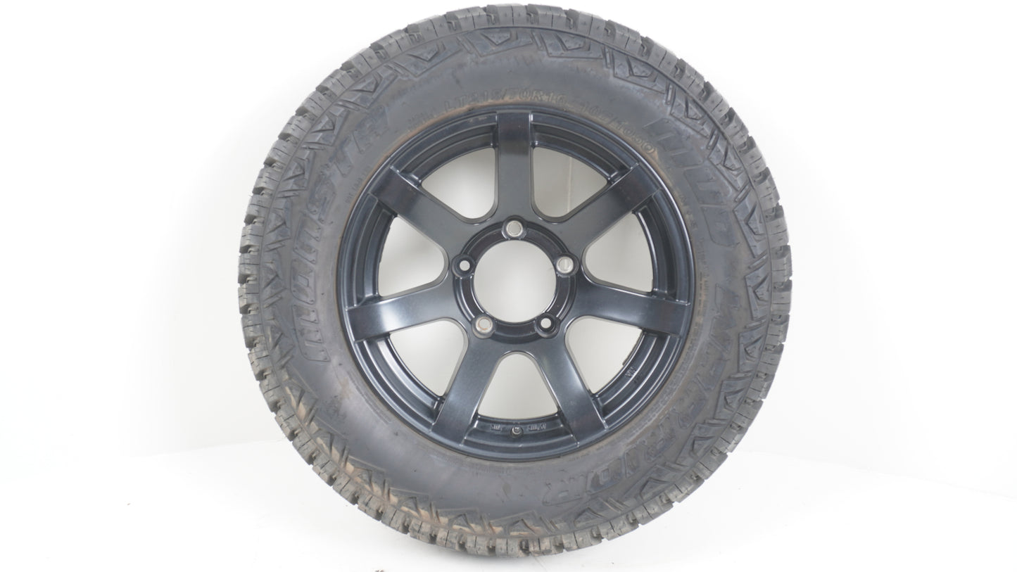 ORIGIN オリジン MUD-S7 16×5.5J -20 139.7-5H / MONSTA MUD WARRIOR 215/70R16 1本 タイヤホイールセット ブラックレター側組み 2021年製 モンスタ 未走行 スペアに