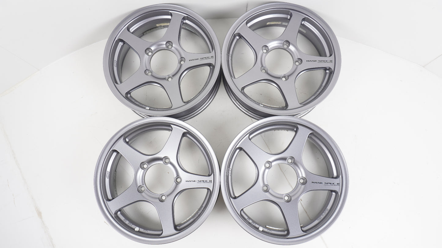 美品 軽量 5.87kg WEDS  ADVENTURE HASE SPECⅡウェッズ アドベンチャー  ハセスペック2 LIGHT GUN METALLIC 16×5.5J +22 139.7-5H 4本 ホイール