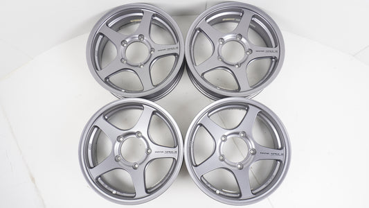 美品 軽量 5.87kg WEDS  ADVENTURE HASE SPECⅡウェッズ アドベンチャー  ハセスペック2 LIGHT GUN METALLIC 16×5.5J +22 139.7-5H 4本 ホイール